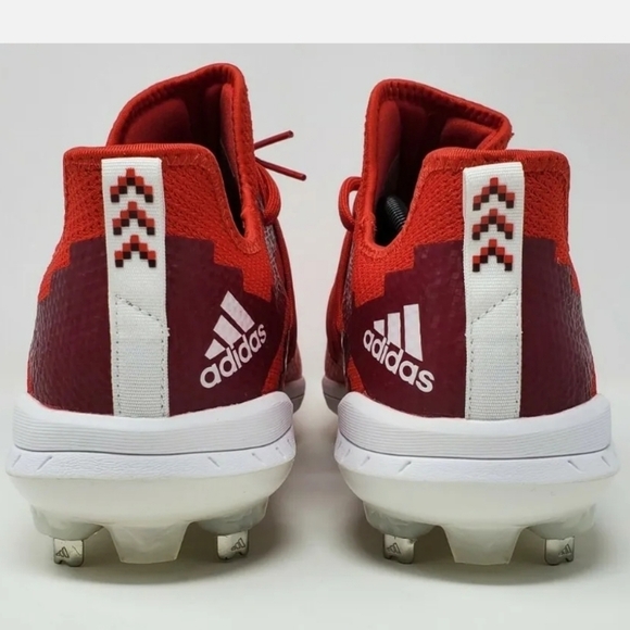 Adidas Red Icon V-8 Bit Baseball Cleats Men's Size 13 F34690 Minecraft New - Picture 9 of 12